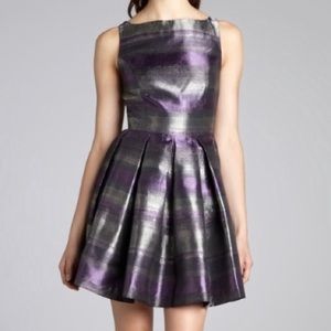 Purple and Silver BB Dakota Pleated Dress